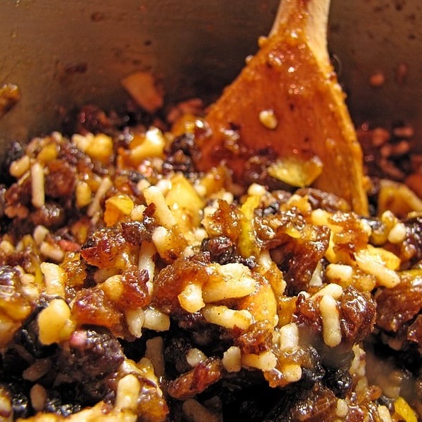 Photo: homemade mincemeat. Credit: Stuart Caie; Wikimedia Commons.