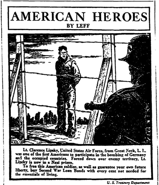 A comic strip about WWII, Times-Picayune newspaper article 4 April 1943