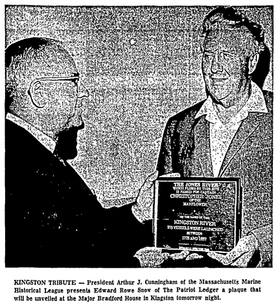An article about Edward Snow, Patriot Ledger newspaper 7 September 1965