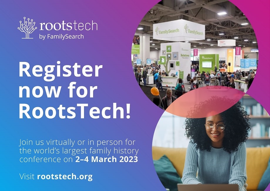 Graphic for RootsTech courtesy of FamilySearch