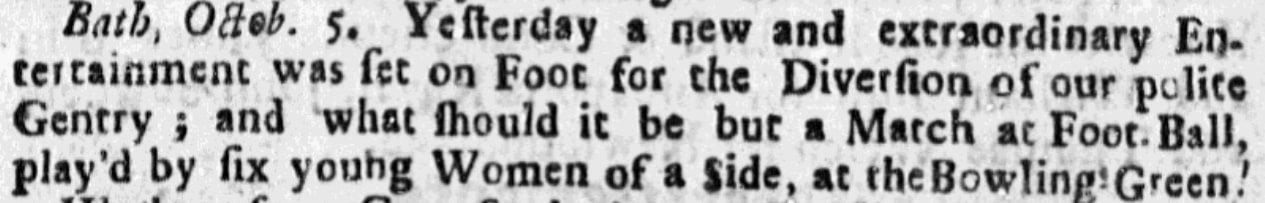 An article about football, Weekly News-Letter newspaper 23 February 1727
