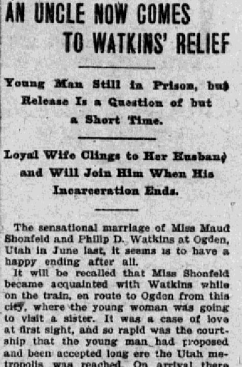 An article about Philip Watkins, Omaha World-Herald newspaper 25 November 1902