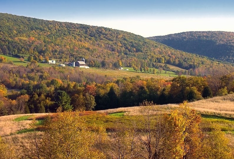 Photo: autumn in North Branch Township in Wyoming County, Pennsylvania. Credit: Nicholas A. Tonelli; Wikimedia Commons.