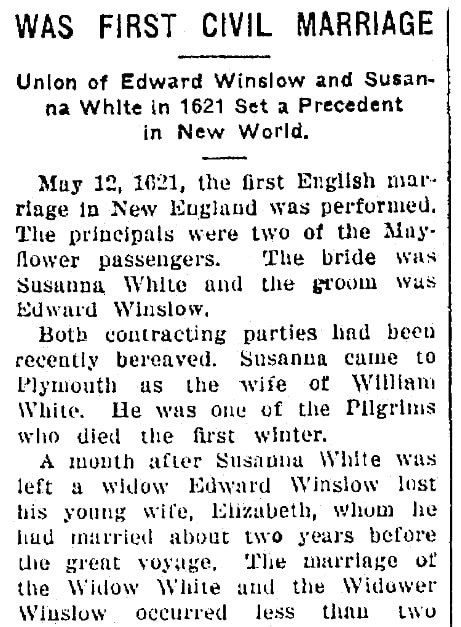 An article about Edward Winslow, St. Albans Messenger newspaper 19 December 1921