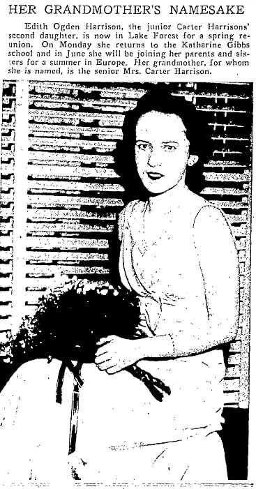 An article about Edith Ogden Harrison, Chicago Daily News newspaper 27 March 1937