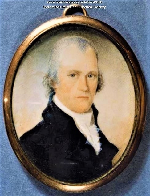 Illustration: Captain John Quinby (1758-1806), son of Joseph Quinby and Mary Haskell. Courtesy of the Maine Historical Society, Portland, Cumberland County, Maine.