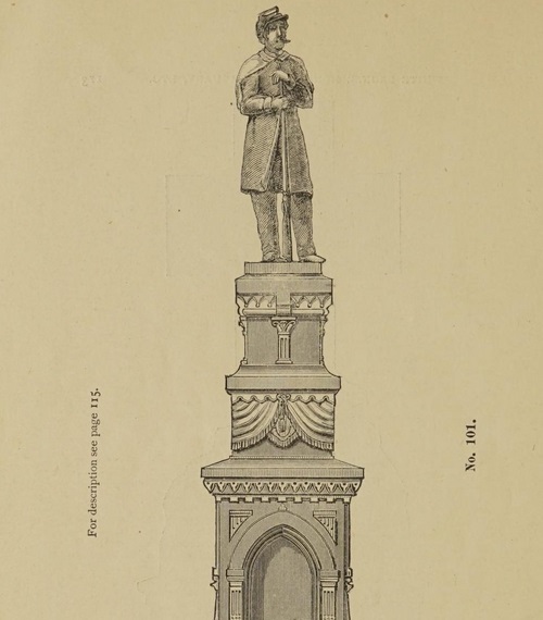 Illustration: from “White Bronze Monuments and Statuary: Medallions, Portrait Busts, &c. for Cemeteries, Public and Private Grounds” by Paxson, Comfort and Company, Philadelphia, 1878. Credit: Columbia University Libraries; Internet Archive.