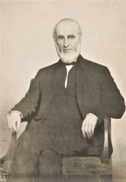 Illustration: portrait of John Greenleaf Whittier by Edgar Parker, dated 1884. The painting is now in the Moses Brown School, Providence, Rhode Island. The portrait was presented by Charles F. Coffin of Lynn, Massachusetts in 1884. Courtesy of The Miriam and Ira D. Wallach Division of Art, Prints and Photographs: Print Collection, The New York Public Library.