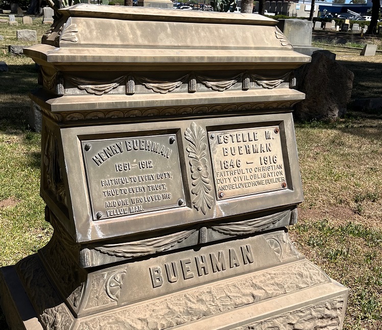 Photo: white bronze grave marker in Evergreen Cemetery, Tucson, Arizona. Credit: Gena Philibert-Ortega.