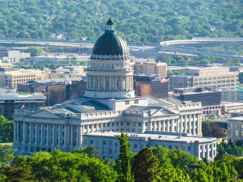Photo: Utah State Capitol, Salt Lake City, Utah. Credit: Jkinsocal; Wikimedia Commons.