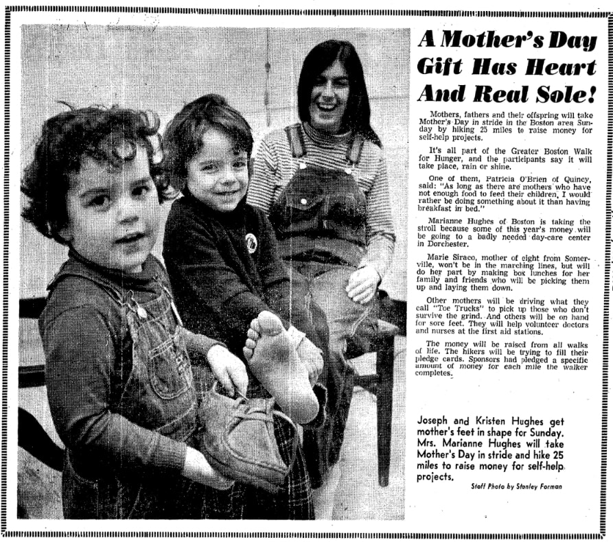 An article about Mother's Day, Boston Record American newspaper 13 May 1972