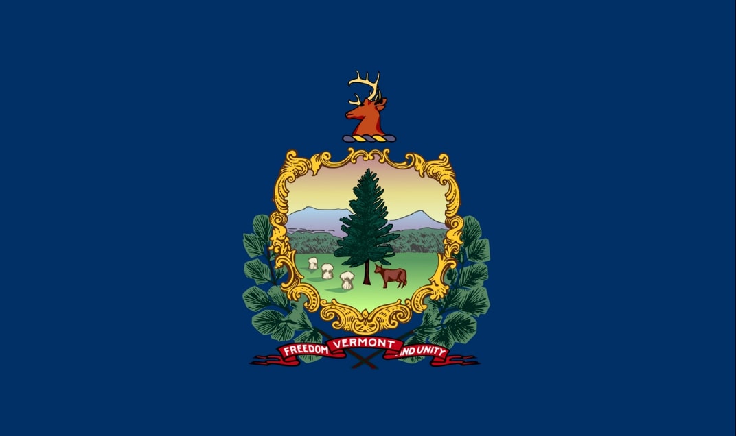 Illustration: Vermont state flag. Credit: Wikimedia Commons.