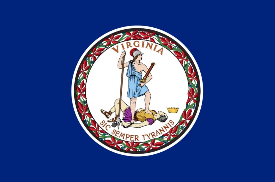 Illustration: Virginia state flag. Credit: Wikimedia Commons.