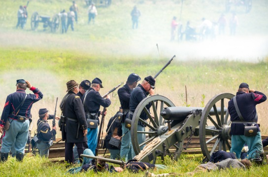 Photo: Civil War reenactment. Credit: https://depositphotos.com/home.html