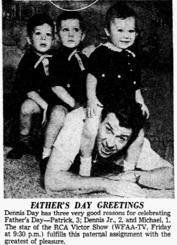 An article about Father's Day, Dallas Morning News newspaper 15 June 1952