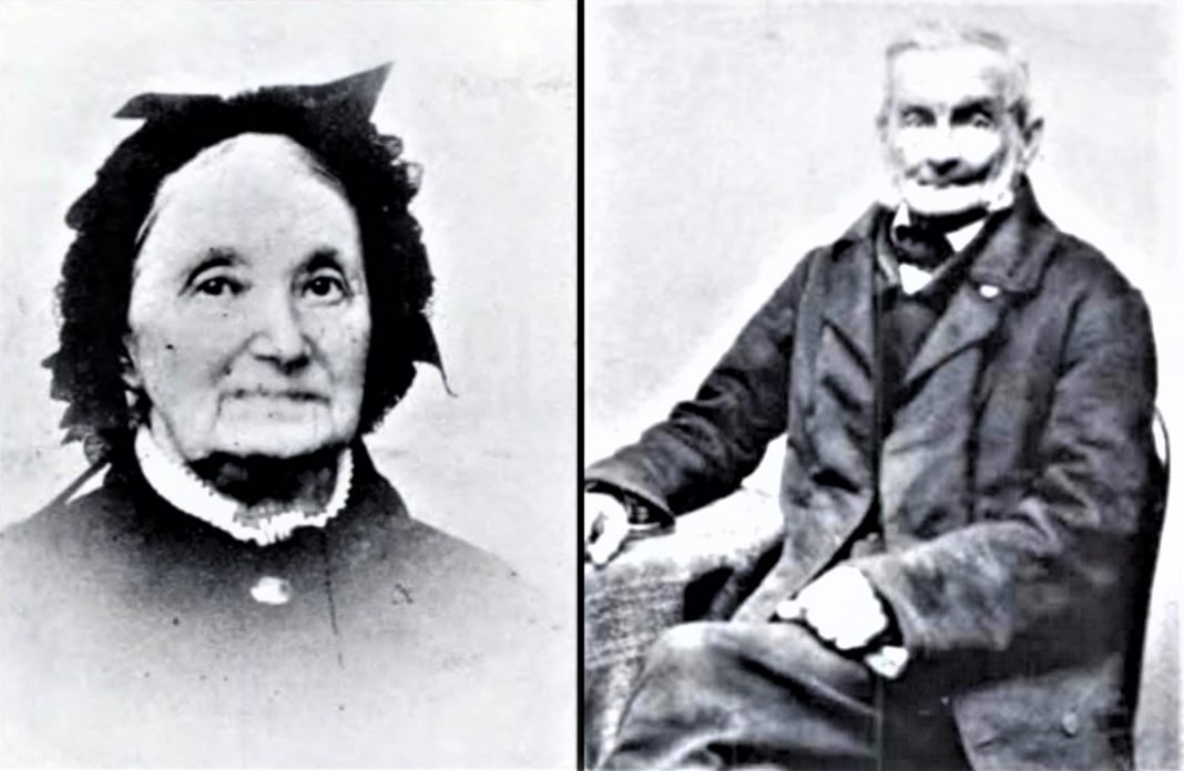 Photo: Zenas Crocker (1796-1877), son of Zenas Crocker and Hannah Bourne, and his wife (also his cousin) Rebecca Holly Samson (1799-1887), daughter of Crocker Samson and Rebecca Hawley. Courtesy of Katie Crocker.