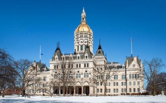 the Connecticut State Capitol, Hartford, Connecticut. Credit: Ragesoss; Wikimedia Commons.