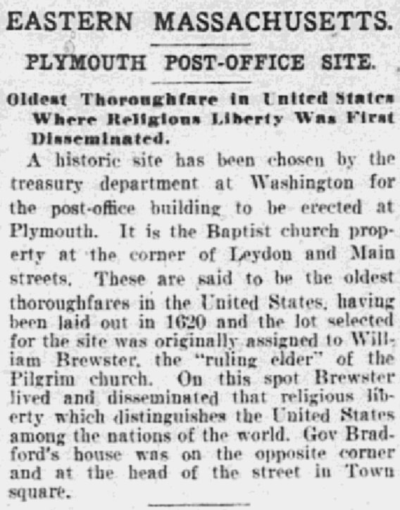 An article about William Brewster, Springfield Republican newspaper 24 December 1909