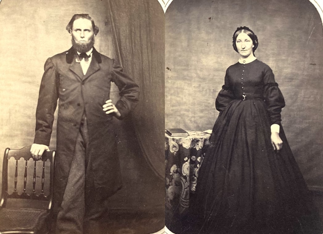 Photos: Gustavus Hinckley and his wife Caroline “Sarah” Lewis. Credit: Sturgis Library, from the Zenas Crocker Collection MS 167.
