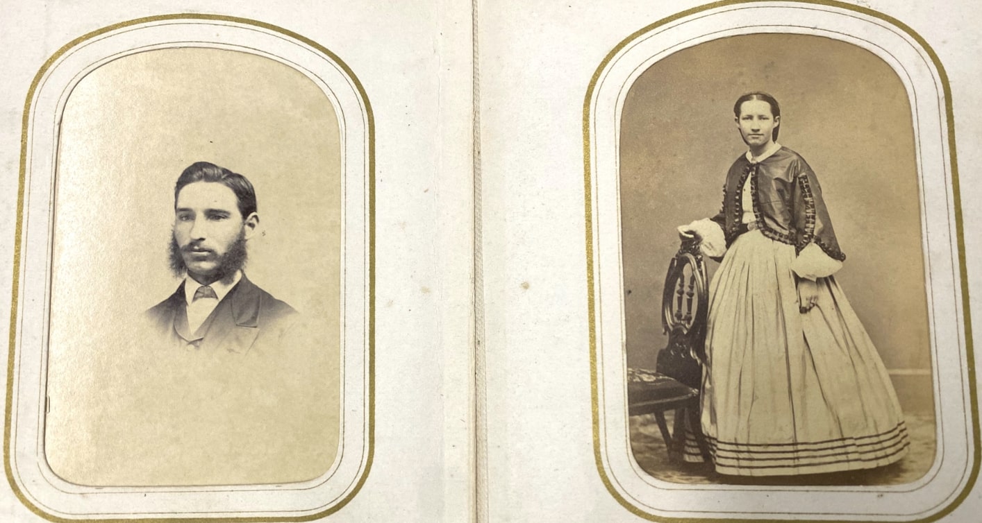 Photo: Joseph Freeman Lewis and his wife Emma Caroline Hinckley. Credit: Sturgis Library, from the Zenas Crocker Collection MS 167.