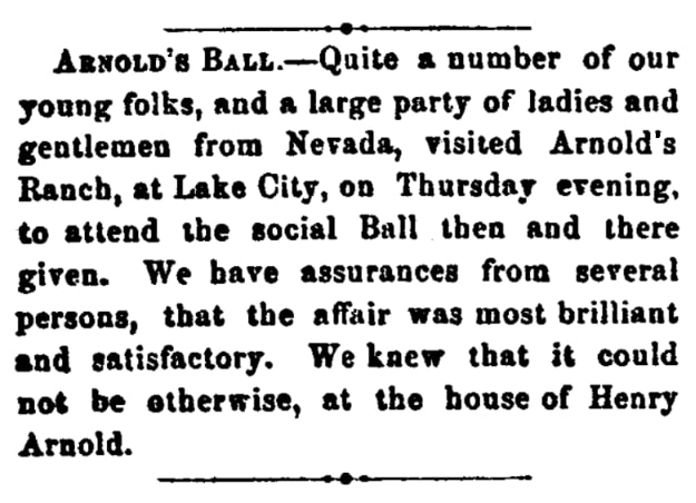 An article about Henry Arnold, Hydraulic Press newspaper 20 July 1861