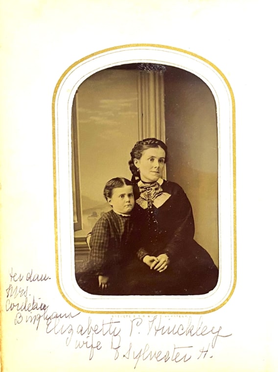 Photo: Lizzie Hinckley and her daughter Cordelia Hinckley. Credit: Sturgis Library, from the Zenas Crocker Collection MS 167.