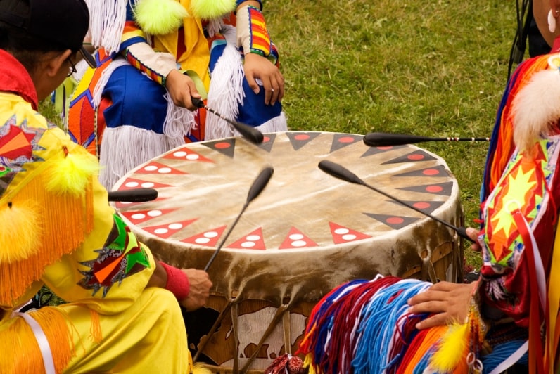 Photo of Native American drummers