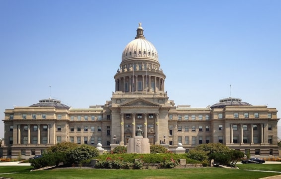 the Idaho State Capitol, Boise, Idaho. Credit: JSquish; Wikimedia Commons.