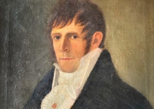 Illustration: close-up from a portrait of Captain William Nichols, attributed to Charles Delin. Courtesy of Museum of Old Newbury, Newburyport, Massachusetts.