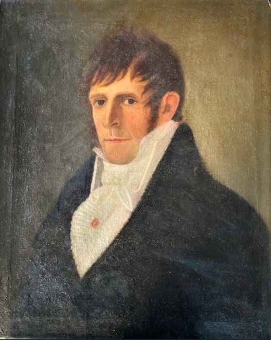 Illustration: portrait of Captain William Nichols, attributed to Charles Delin. Courtesy of Museum of Old Newbury, Newburyport, Massachusetts, who recently acquired the relic.