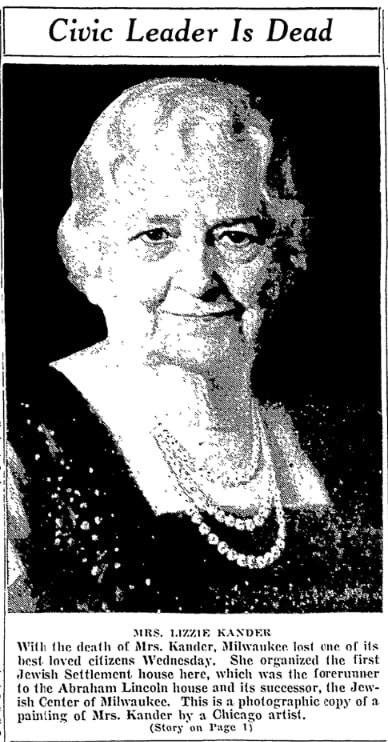 An article about "The Settlement Cook Book," with a photo of the author, Milwaukee Sentinel newspaper 25 July 1940
