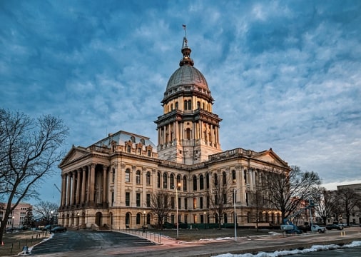 Photo: the Illinois State Capitol, Springfield, Illinois. Credit: Lensofeli; Wikimedia Commons.