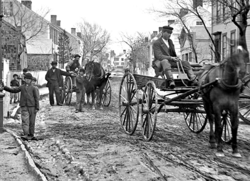 Photo: 1870s Nantucket street scene by C. H. Shute & Son of Edgartown, Massachusetts. Credit: Wikimedia Commons.