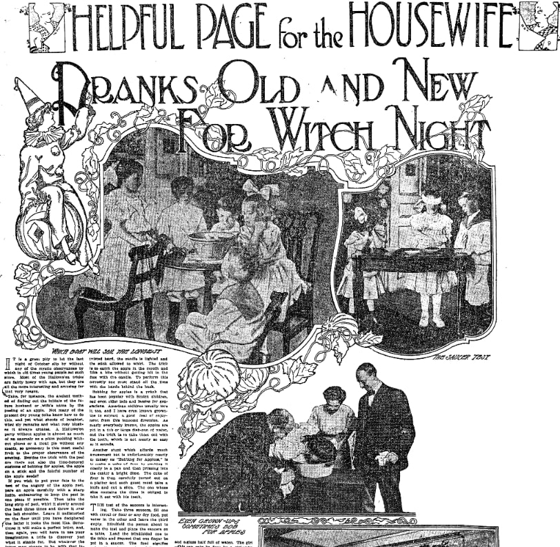 An article about Halloween, Times-Picayune newspaper 27 October 1912