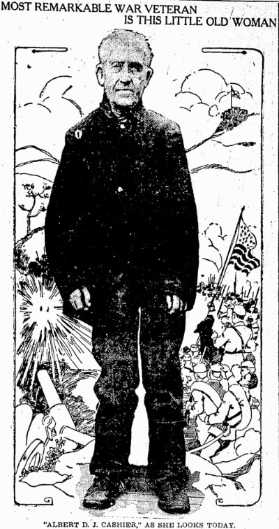 A photo of Albert Cashier, Illinois State Journal newspaper 30 May 1913