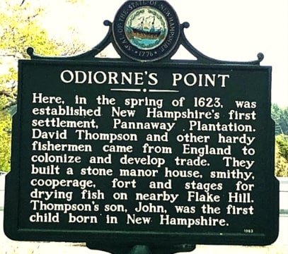 Photo: Odiorne Point historical marker. Credit: Kester Allen.