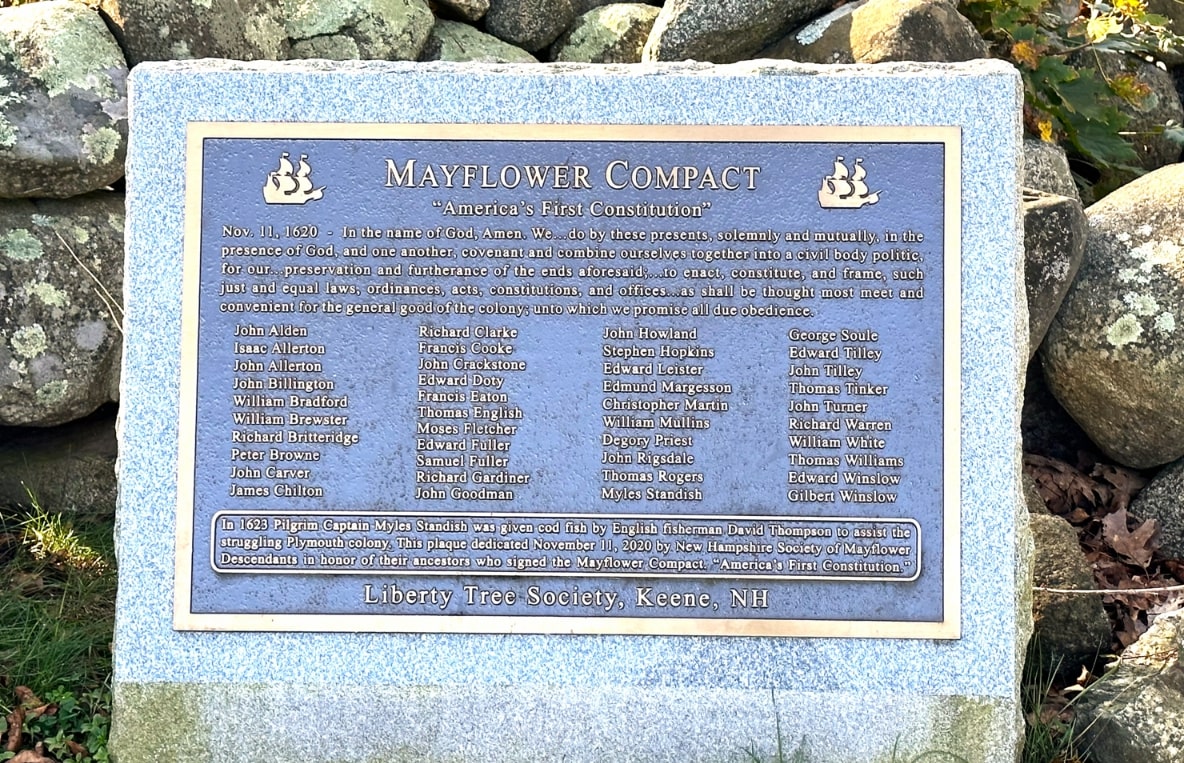 Photo: Mayflower Compact Monument at Odiorne Point, Rye, New Hampshire. Credit: Elizabeth Coughlin.