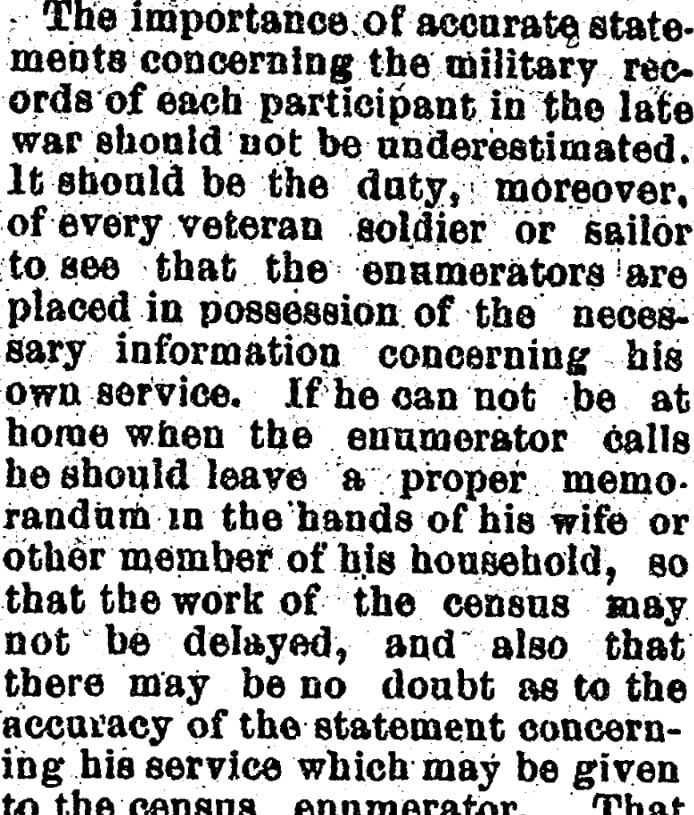 An article about the 1890 census, Washington Bee newspaper 31 May 1890