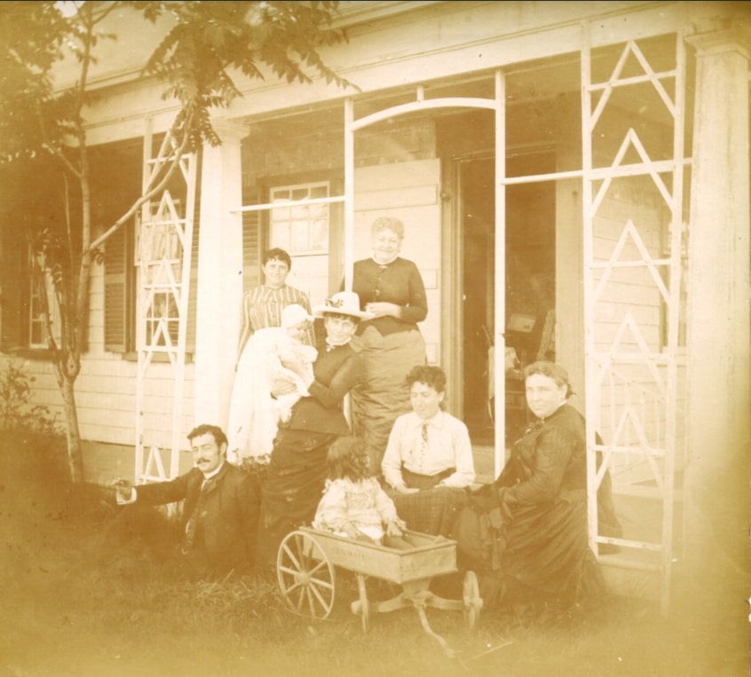 Photo: Dorothy’s family with friends on the porch in Nantucket. Courtesy of the Nantucket Historical Association.