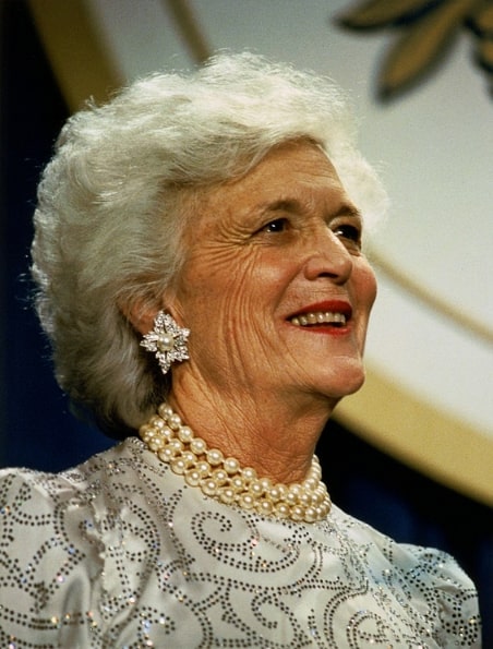 Photo: First Lady Barbara Bush, 1989. Credit: David Valdez; Library of Congress, Prints and Photographs Division.