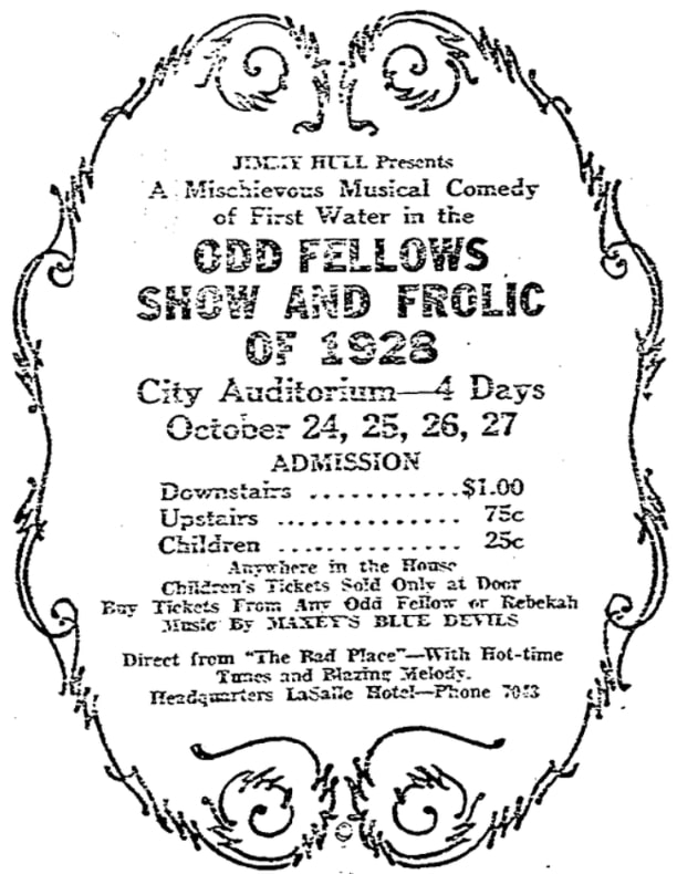 An article about the Oddfellows, Beaumont Journal newspaper 17 October 1928