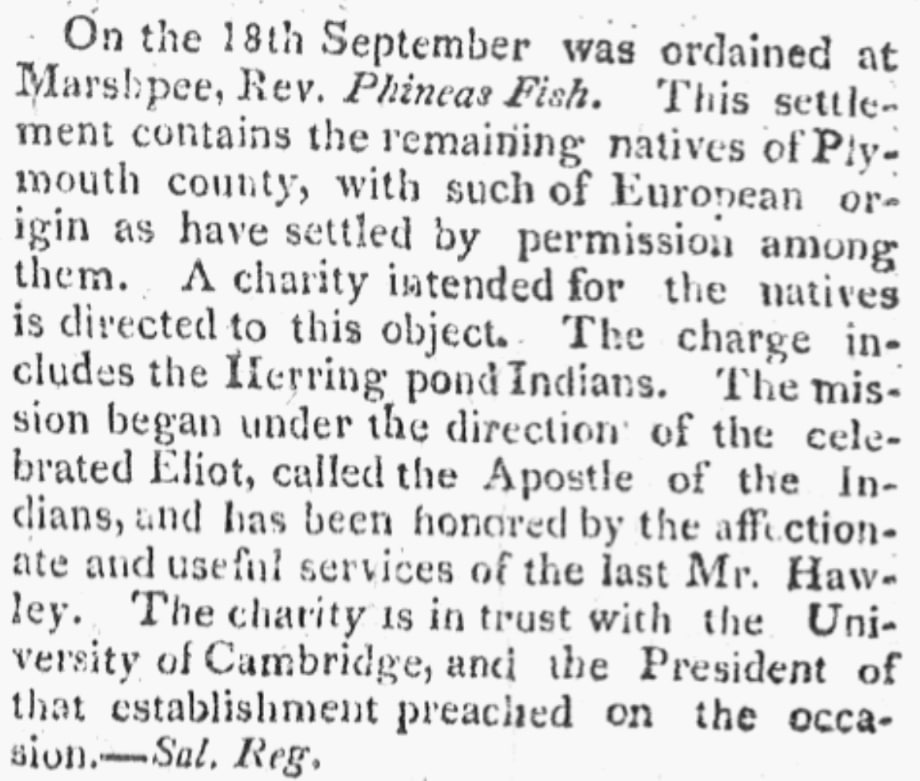 An article about Phineas Fish, Newburyport Herald newspaper 15 October 1811