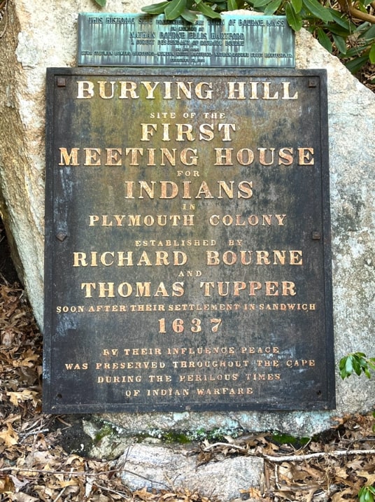 Photo: Burying Hill Historical Marker in Bournedale, Massachusetts. Credit: Historical Marker Database; Ralph Cahoon.