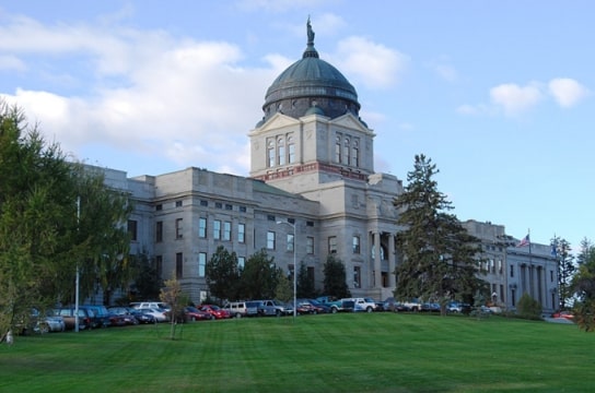 Photo: the Montana State Capitol, Helena, Montana. Credit: Parkerdr; Wikimedia Commons.