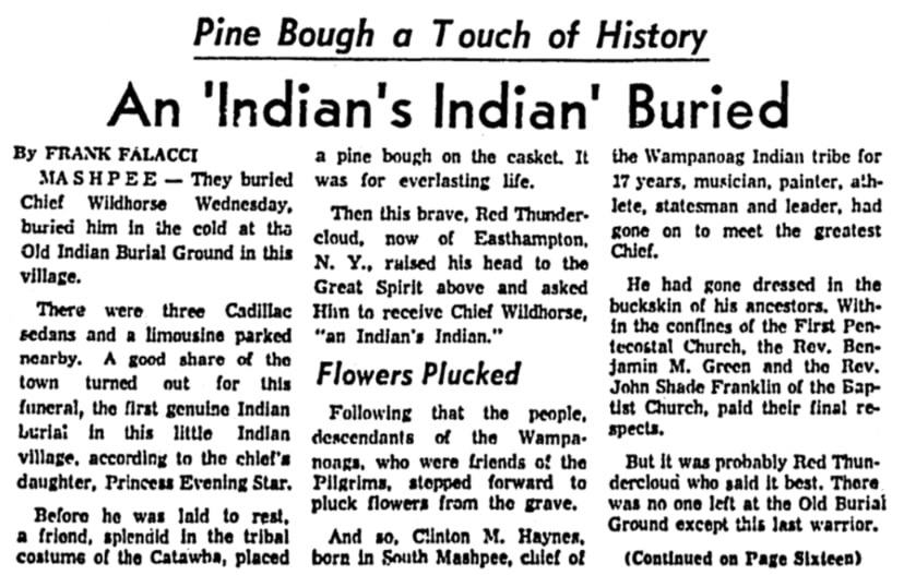 An article about Clinton Haynes, Boston Herald newspaper 27 January 1966