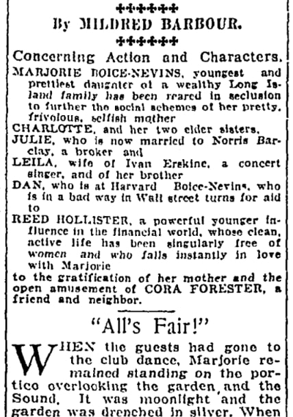 A love story, Buffalo News newspaper 14 February 1924