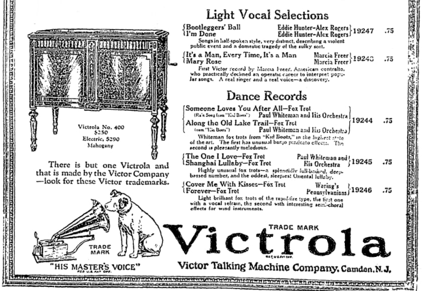 An article about Victrolas, Buffalo News newspaper 14 February 1924