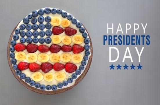Photo: “Happy Presidents’ Day” with special pie. Credit: https://depositphotos.com/home.html