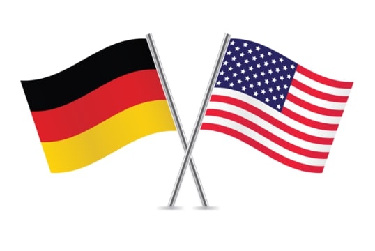 Illustration: German and American flags. Credit: https://depositphotos.com/home.html