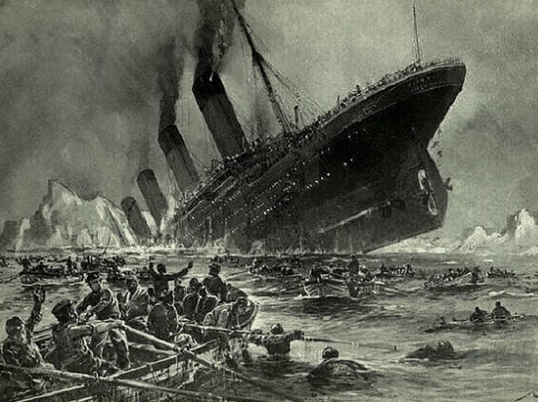 Illustration: “Titanic Sinking," by Willy Stöwer, 1912. Credit: Wikimedia Commons.
